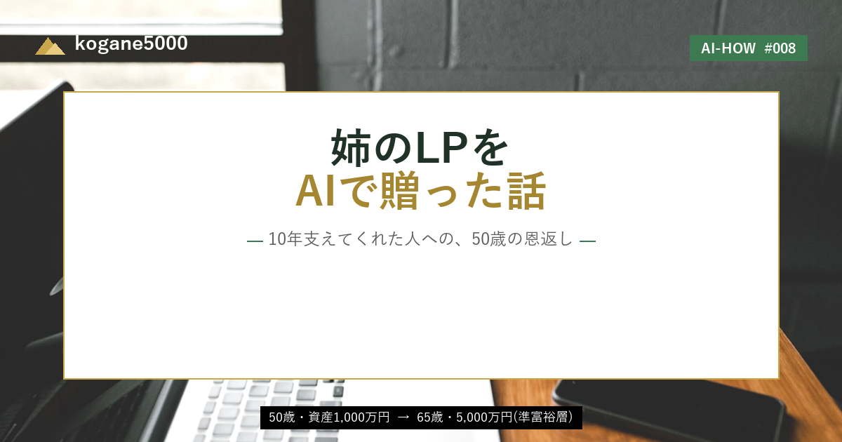 姉のLPをAIで作って贈った話