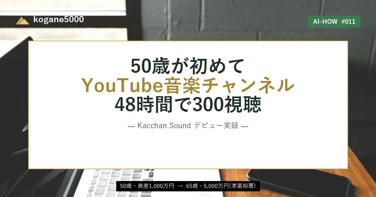 50歳が初めてYouTube音楽チャンネルを立ち上げて、48時間で300視聴を超えた話