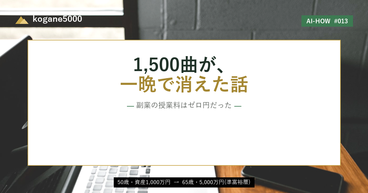 AIで1,500曲作って配信したら、全部消えた話