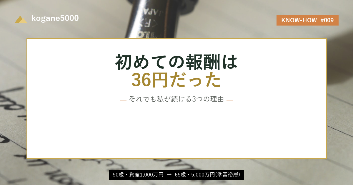 初めてのアフィリエイト報酬は36円だった